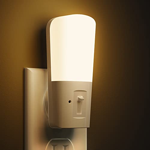 LOHAS-LED Plug in Night Light, Dimmable LED Night Lights Dusk to Dawn 2Pack | Soft White 3000K Sleep Nightlight, Adjustable Brightness 5-80lm Mini Light for Nursery Kids Room Hallway Kitchen - color: Warm