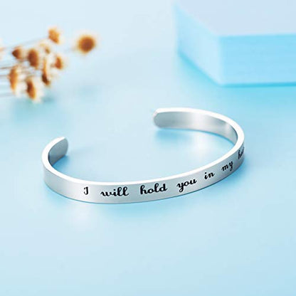 LParkin Memorial Bracelet Sympathy Gift I'll Hold You in My Heart Until I Hold You in Heaven Remembrance Bereavement Gifts Jewelry