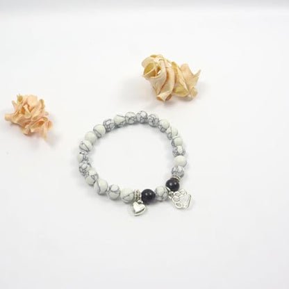 CatDog Paw Charm Bracelet - Remembrance Gifts For Cat & Dog Lovers Ideal Gift for Dog Lovers Veterinarians Mom Friend Classmate Family