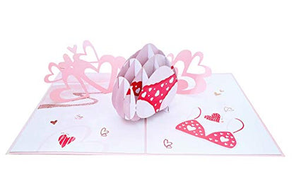 iGifts And Cards Sexy Lingerie 3D Pop-Up Card – Cheeky Love 6"x8" | Valentine's Day, Thinking of You, Romantic Keepsake, Wife, Girlfriend, Playful Hearts, Flirty Surprise, Just Because, For Her - color: Underwear