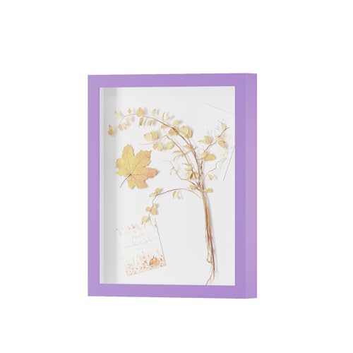 11x14 Shadow Box Frame Display Case with Real Glass, 3D Picture Frame for Memorabilia, Crafts, Photos, Wedding (Purple) - color: Mauve, size: 11x14 without Linen Board