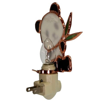 Gift Essentials Panda Plug-in Night Light - Stained Glass Nightlight | Panda Stained Glass Plug-in Nightlight with On/Off Rocker Switch. Includes One 4-Watt Replaceable Warm-Glow Bulb. - color: Panda