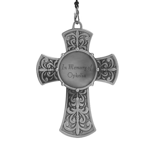 Let's Make Memories Personalized Memorial Wind Chime - Sympathy - Condolences - Engraved - 30" H + Cross Medallion - Amazing Grace - style: Amazing Grace