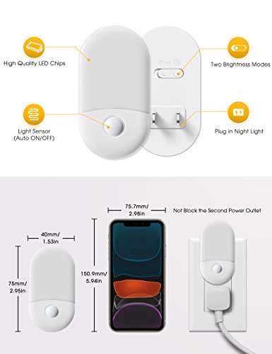 L LOHAS LED Amber Night Light, Night Lights Plug into Wall[2 Pack] - color: Amber, size: 2 Count (Pack of 1)