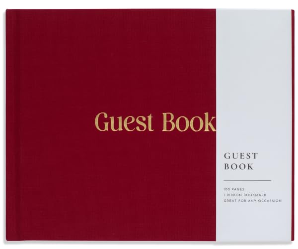 Lamare Wedding Guest Book – Photo Guest Book for Wedding Reception Party - color: Burgundy