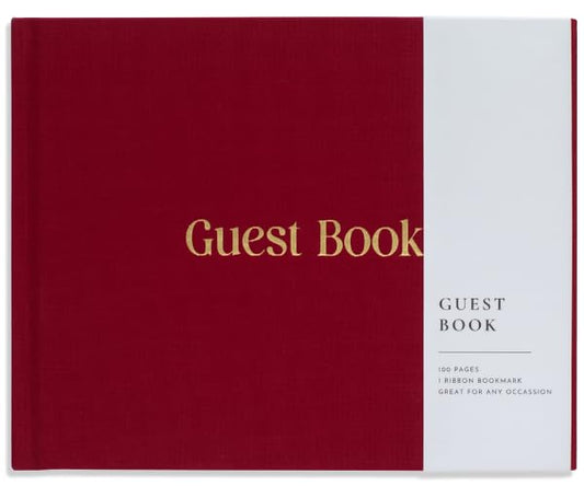 Lamare Wedding Guest Book – Photo Guest Book for Wedding Reception Party - color: Burgundy