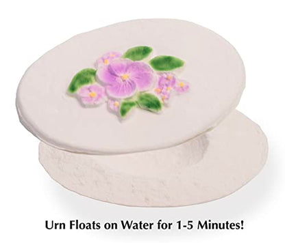 Keepsake Elite Lavender Flower Biodegradable Urn for Human Ashes - Floating Urn for Water Burial & Ocean Scattering - color: Keepsake Elite Lavender Flower Biodegradable Burial Urn