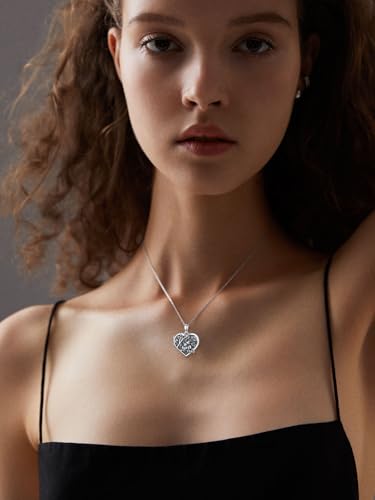 Dorunmo Locket Necklace 925 Sterling Silver Pictures Photo Keep Someone Near to You Custom Lockets Mother's Day Jewelry Personalized Photo Locket Gifts - color: N-Owl, style: Locket Only