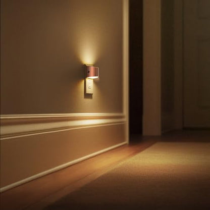 L LOHAS LED Night Lights Plug into Wall, Dimmable Night Light 2 Pack | Plug in Night Light with 3 Level Brightness, 3000K Soft White, Rose Gold Housing - color: Rose Gold