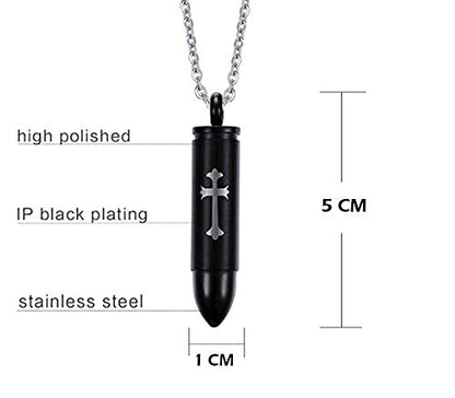Celtic Cross Bullet Urn Necklaces for Ashes Cremation Jewelry Keepsake Memorial Pendant - style: Uncle