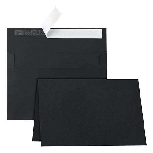 Guakicae 100 Packs Black Note Cards and Envelopes 4 x 6 - color: Black, size: 4x6-100pcs