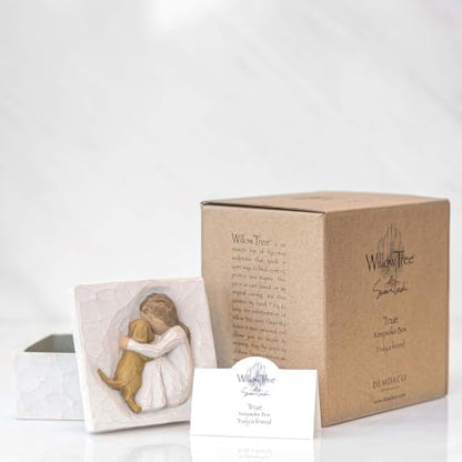 Willow Tree True Keepsake Box, Sculpted Hand-Painted Bas-Relief Box | Pet-Themed Figure, Holds Small Treasures, Hidden Message Inside, Cast from a Susan Lordi Original Carving, Fitted Gift Box - style: Antique