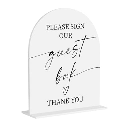Please Sign Our Guestbook Sign Wedding Guest Book Acrylic Sign for Wedding Bridal Shower Baby Shower Ceremony Reception Event Party Welcome Guestbook Table 8"x10" - color: You