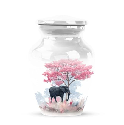 Elephant Funeral Cremation Urns for Human Ashes Small - 3 in Keepsake Urn - color: Elephant-1, size: 3-inch
