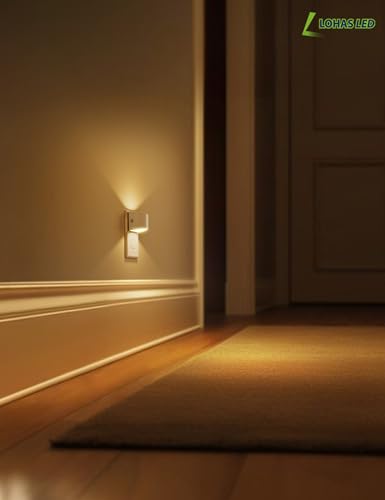 L LOHAS LED Night Lights Plug into Wall, Dimmable Night Light 2 Pack | Plug in Night Light with 3 Level Brightness, 3000K Soft White, White Housing - color: White