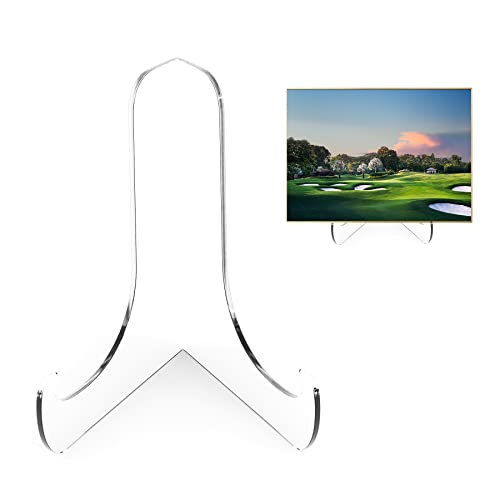 Boloyo 60-Degree Angle Acrylic Plate Display Stand , 6 Inch 2PC Clear Acrylic Display Holder Easel Base for Home Office Kitchen School Art Display - color: 60-Degree Angle, size: 6 inch(2PC)