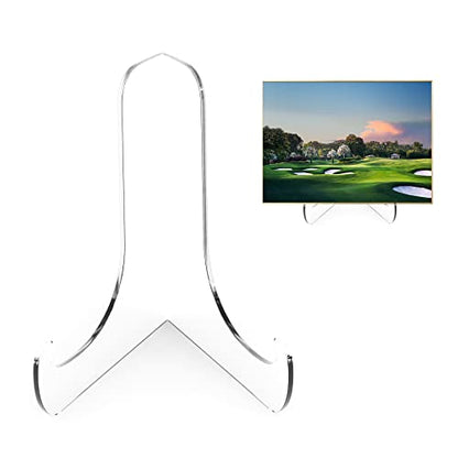 Boloyo 60-Degree Angle Acrylic Plate Display Stand , 6 Inch 2PC Clear Acrylic Display Holder Easel Base for Home Office Kitchen School Art Display - color: 60-Degree Angle, size: 6 inch(2PC)
