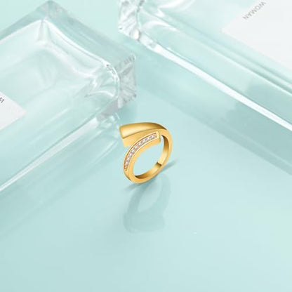 Memorial Urn Ring for Ashes Stainless Steel Cremation Jewelry for Men & Women Pet Ashes Keepsakes Holder Ring - color: Gold-10#