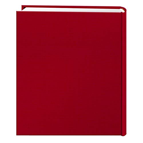 Fabric Frame Cover Photo Album 200 Pockets Hold 5x7 Photos, Apple Red - color: Clear,Red