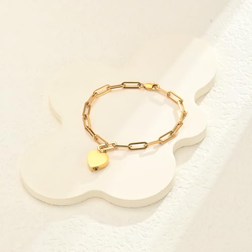 Heart Urn Bracelet for Ashes for Women Men Cremation Jewelry - color: Gold-Perforated Side