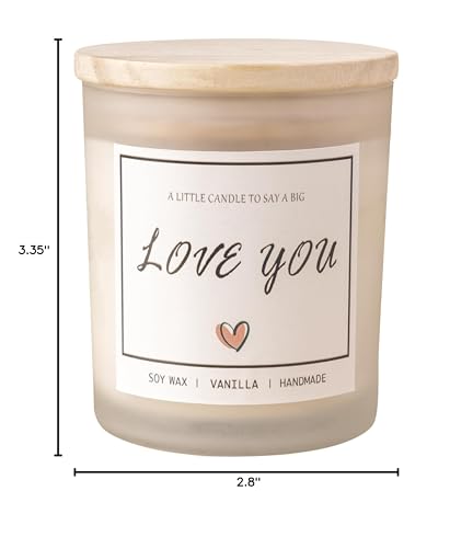 I Love You Gifts for Her, Romantic Gifts for Anniversary Wedding, Showing Your Love and Appreciation for Friend Wife Husband Women Men Mom BFF, Vanilla Scented Candle - color: Love You