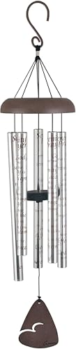 Carson Serenity Prayer Sonnet Wind Chime, Silver Anodized Aluminum