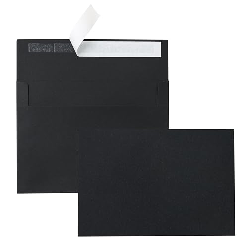 Silunkia 20 Packs Black Blank Note Cards and Envelopes 5 x 7 - color: Black, size: 5x7-20pcs