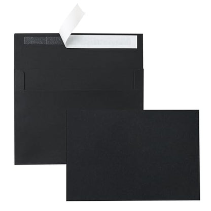 Silunkia 20 Packs Black Blank Note Cards and Envelopes 5 x 7 - color: Black, size: 5x7-20pcs