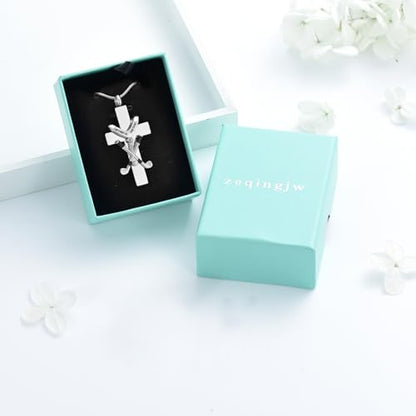 zeqingjw Cross Urn Necklace for Ashes for Men Women Stainless Steel Cremation Golf Clubs Jewelry Ashes Keepsake Memorial Pendant Ash Holder of Loved Ones - color: Customize