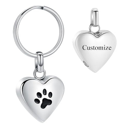 Cremation Urn Keychain for Pet Ashes, Cremation Jewelry for Human Ashes Dog Cat Cremation Keepsake Memorial Urn Keychain Ash Holder for Pet | cremation jewelry,holds pet & human ashes,stainless steel,memorial gift,memorial keychain,engraved,urn keychain f