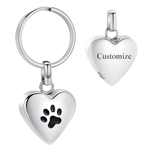 Cremation Urn Keychain for Pet Ashes, Cremation Jewelry for Human Ashes Dog Cat Cremation Keepsake Memorial Urn Keychain Ash Holder for Pet | cremation jewelry,holds pet & human ashes,stainless steel,memorial gift,memorial keychain,engraved,urn keychain f