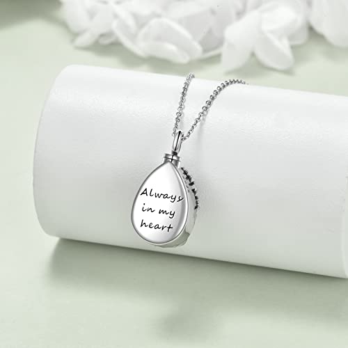 ONEFINITY Tree of Life Urn Necklaces for Ashes 925 Sterling Silver Tree of Life Crystal Cremation Jewelry for Ashes Memory Jewelry for Women Men - style: Moonstone