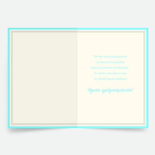Designer Greetings Finnish Language Happy Birthday Cards 6 Pack | Boxed Card Set, Matching Envelopes - style: 6 PK Finnish Birthday - Blue & Green