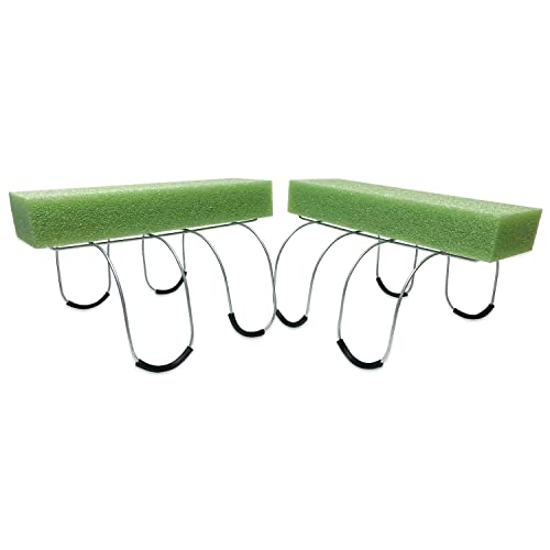 2 Pack 12 Inch Wire Headstone Saddle with Foam Attached Rustproof Galvanized Cemetery Gravestone Saddle Made in USA