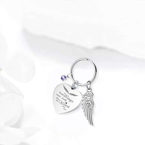 Heart Cremation Jewelry Urn Keychain for Ashes for Women Men, Keepsake Memorial Heart Urns Pendant for Human Ashes,Silver