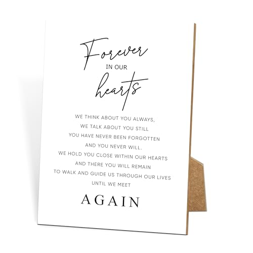 Funeral Sign, 8x11 White Minimalist Style Loss of Loved One Memorial Sign, Funeral Decorations, Wedding Table Decor, Memorial Gifts For Loss of Loved One, Sympathy Gift, Bereavement Gifts -13 - style: Wedding Memorial Sign13