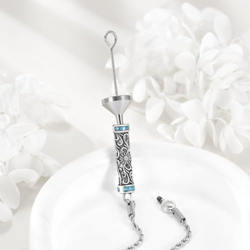 Urn Bracelet For Ashes 925 Sterling Silver Abalone Shell Cremation Keepsake Pendant Locket Bracelet For Women Men - style: Turquoise Sunflower Urn