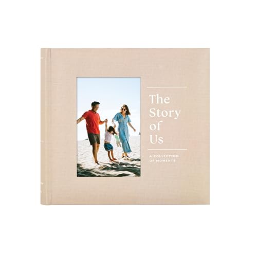 MCS The Story Of Us Photo Album, 200-Pocket, 4x6, Tan Linen Cover | Scrapbook-Style Keepsake Photo Album With Memo Space, Clear Side-Loading Pockets, Thoughtful Gift - style: Story of Us