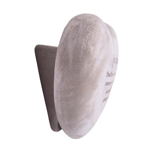Wowser Heart Shaped Memorial Stone, Sympathy Gift, Remembrance Garden Accent, 6 Inches (Grandpa)