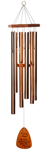 In Loving Memory 30-inch Windchime, Bronze w/The Lord Bless You and Keep You… - color: Bronze