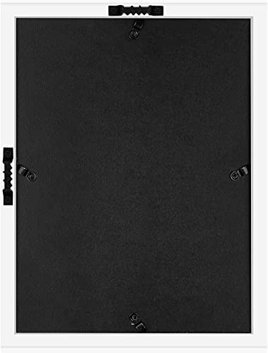 Americanflat 8.5x11 Shadow Box Frame with Shatter-Resistant Glass - Silhouette Collection - Large Shadow Box Display Case for Tabletop and Wall Display - White with Soft Felt Back | Shatter-resistant glass, 1.5 inch interior depth, hangs vertical or horiz