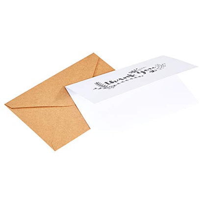 Amazon Basics Thank You Cards and Envelopes, Black and White, 4" x 6", 48 Count - size: 4 inches by 6 inches