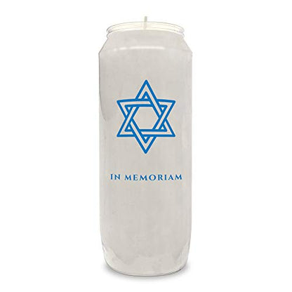9 Day Yahrzeit Memorial Candles, 1 Pack - Plastic Jar - 7 Inch Tall Pillar Candles for Religious, Prayer and Vigil - size: 1 Pack