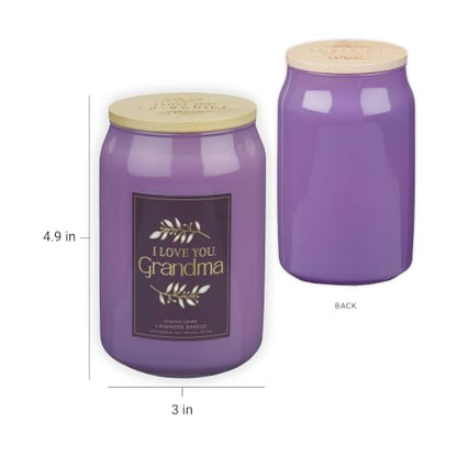 With Love Soy Wax Scented Candle: I Love You, Grandma | Scented Candle, Home Decor, Gifts for Friends, Pure Essential Oils, Up to 60 Hours Burn Time, Glass Jar w/ Bamboo Lid - style: I Love You, Grandma