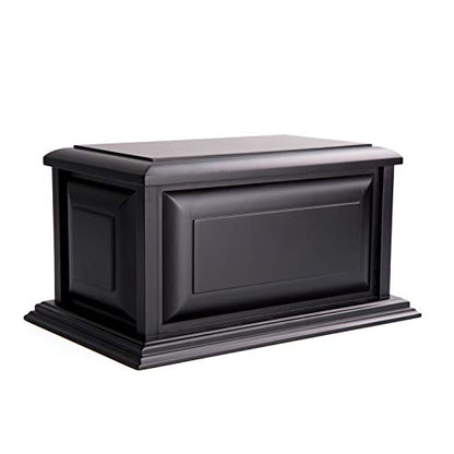 MAKEY'S Wood Urn, Professional Wooden Urns for Human Ashes Adult,Cremation Urns - size: black