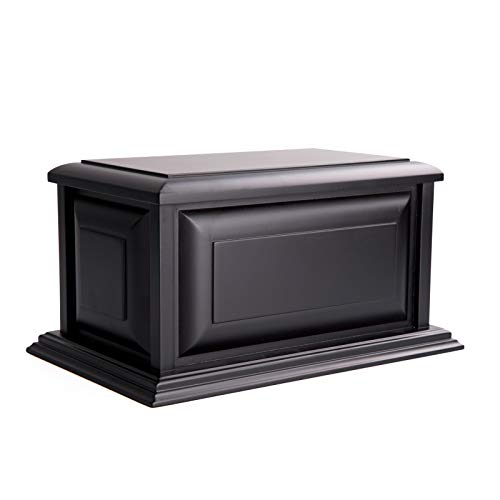 MAKEY'S Wood Urn, Professional Wooden Urns for Human Ashes Adult,Cremation Urns - size: black