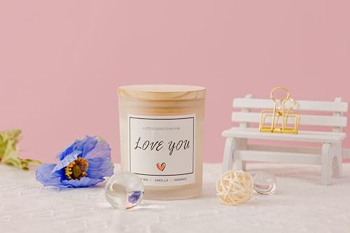I Love You Gifts for Her, Romantic Gifts for Anniversary Wedding, Showing Your Love and Appreciation for Friend Wife Husband Women Men Mom BFF, Vanilla Scented Candle - color: Love You