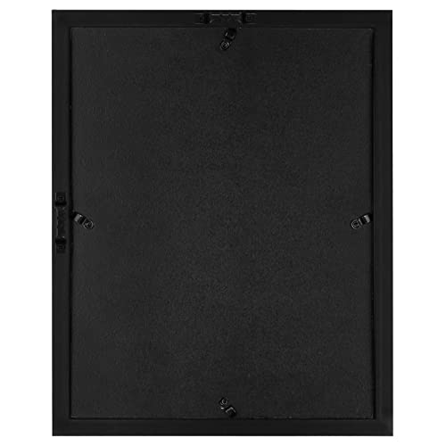 Americanflat 11x14 Shadow Box Frame with Shatter-Resistant Glass - Silhouette Collection - Large Shadow Box Display Case for Tabletop and Wall Display - Black with Soft Felt Back | Shatter-resistant glass, 1.5 inch interior depth, hangs vertical or horizo