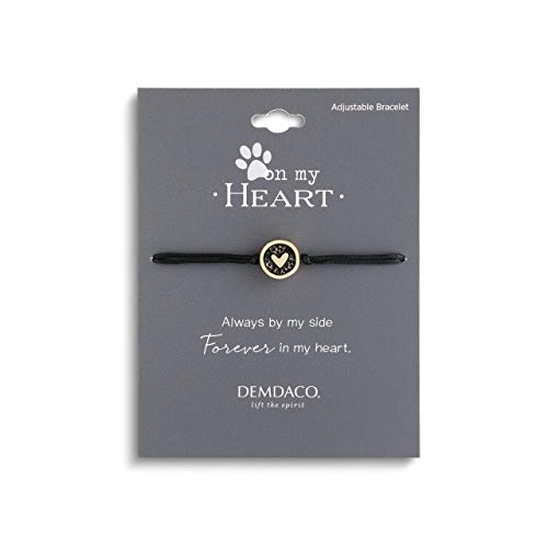 DEMDACO Heart Pet Bereavement Gold Tone One Size Brass and Zinc Metal Bracelet