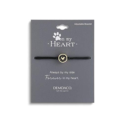 DEMDACO Heart Pet Bereavement Gold Tone One Size Brass and Zinc Metal Bracelet